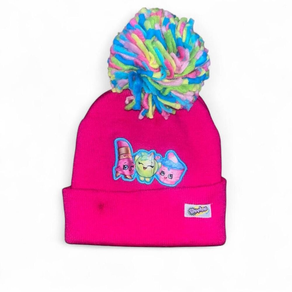 Pink Shopkins Beanie with Pom